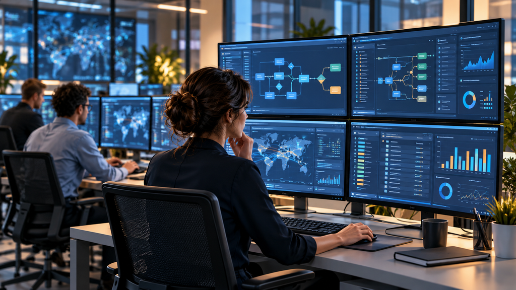 AI-enabled workflow automation connecting business rules and human oversight